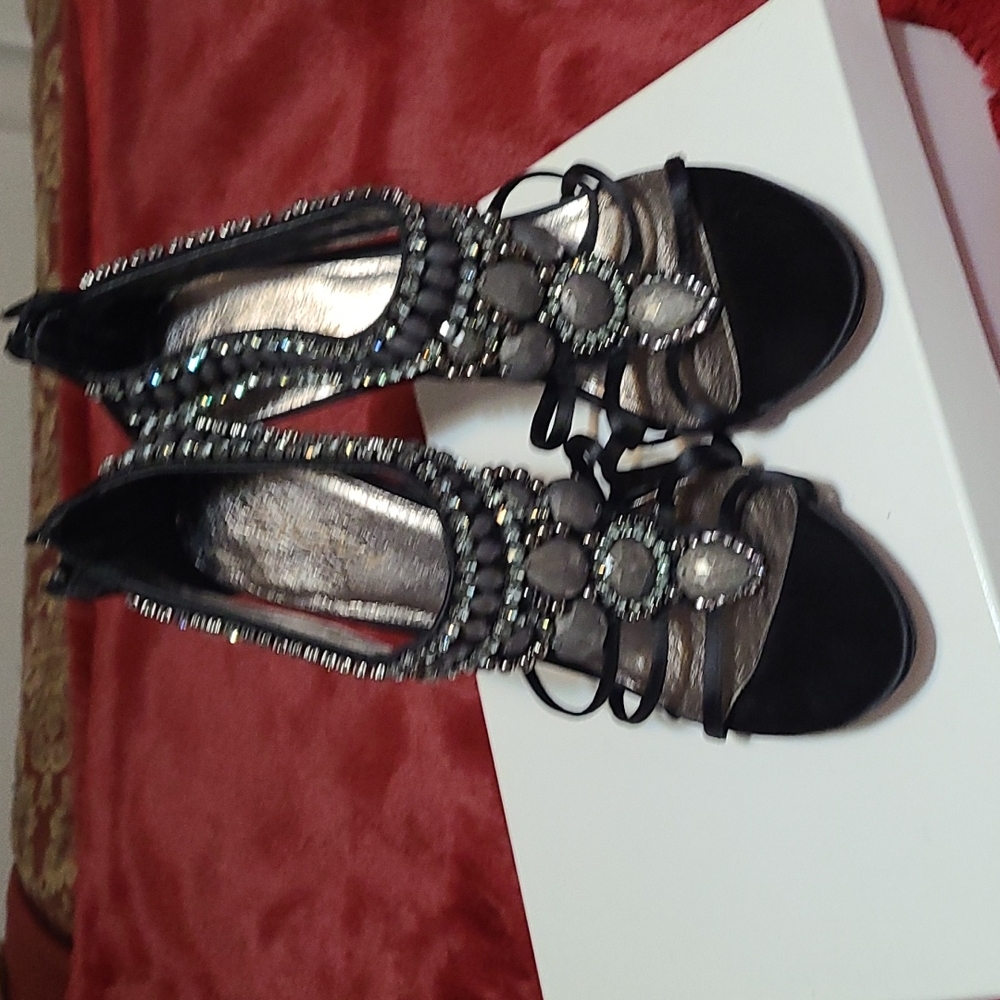 Zi Giny beaded stone heels size 10 - Picture 3 of 3